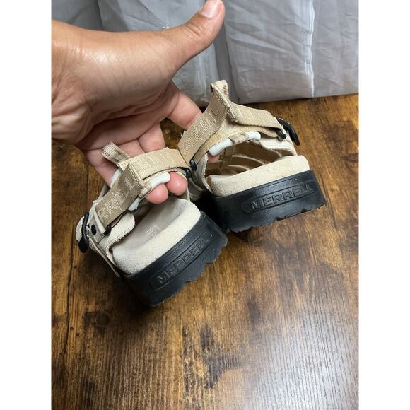Merrell Fleur Fisherman Sandal Beige Size 8 Woman's Sandals Leather Gorpcore - Picture 6 of 16